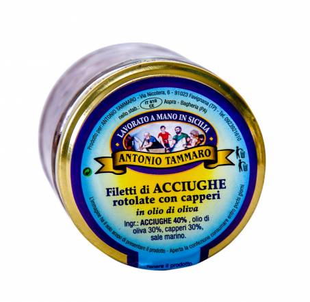 Acciughe arrotolate ai capperi